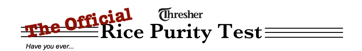 The Rice Purity Test