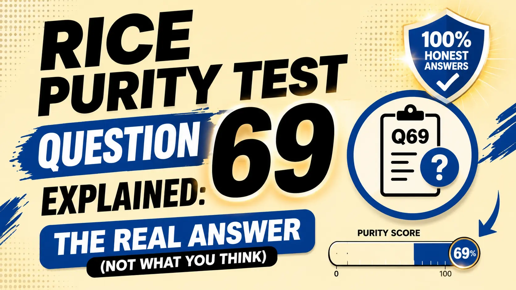 Rice Purity Test question 69 explained with score breakdown